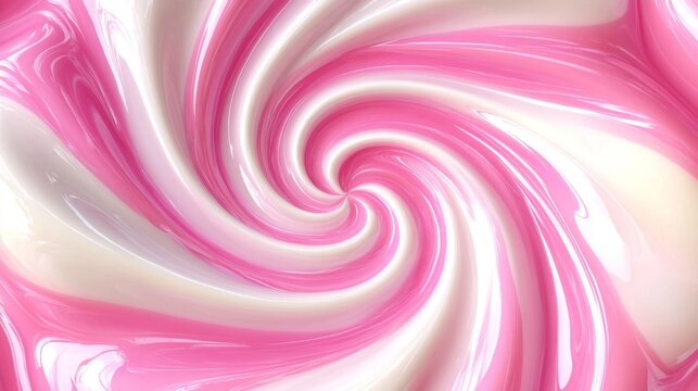 Pink and White Swirling Abstract Graphic Design