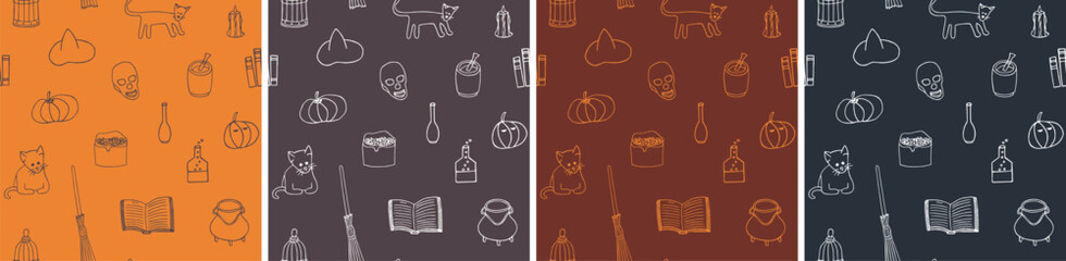 Halloween Witch Items pattern set