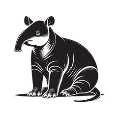 Takin silhouette for versatile artistic projects - Takin black vector
