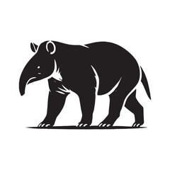 Creative takin silhouette for modern media uses - Takin illustration - minimallest takin vector
