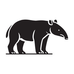 Bold takin silhouette for artistic and print designs - Takin black vector
