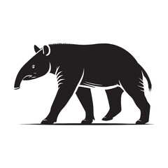 Captivating takin silhouette for modern digital applications - Takin black vector
