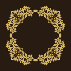 hand drawn ornamental flower frame