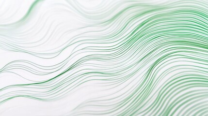Abstract Green Wave Lines Graphic Design