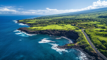 Stunning Coastal Landscapes with Turquoise Waters, Rugged Cliffs, and Tropical Islands