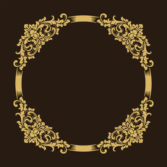 hand drawn ornamental flower frame