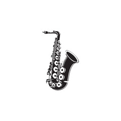 Saxophone icon vector symbol design illustration.
