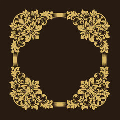 hand drawn ornamental flower frame