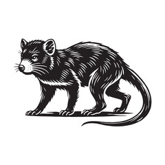 Creative Tasmanian Devil silhouette for modern artistic applications - Tasmanian Devil illustration - minimallest Tasmanian Devil vector
