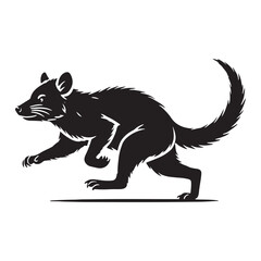 Captivating Tasmanian Devil silhouette for innovative artistic needs - Tasmanian Devil illustration - minimallest Tasmanian Devil vector
