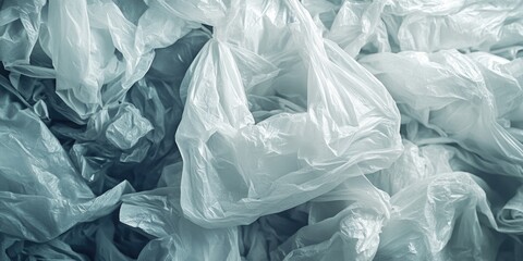 Fototapeta premium Stacked Plastic Bags