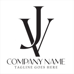 Letter VJ or JV vector logo design for luxury, fashion, jewelry, boutique, and startup