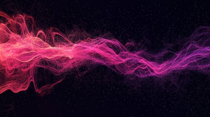 Fototapeta premium Abstract Pink and Purple Nebula Cosmic Wave