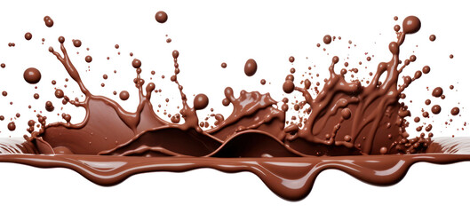 PNG Chocolate splash drop white background refreshment.