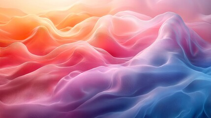 Obraz premium Abstract art using soft, flowing lines and pastel colors, symbolizing peace and tranquility, modern design, minimalist