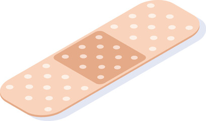 Beige adhesive bandage with breathable pad for covering and protecting minor cuts, scrapes, and blisters, providing essential first aid care