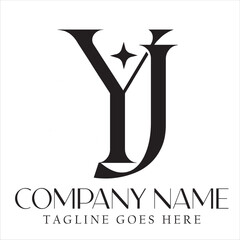Letter YJ or JY vector logo design for luxury, fashion, jewelry, boutique, and startup