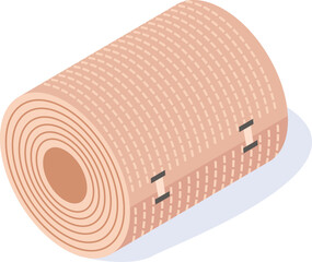 Medical elastic bandage roll designed for wrapping sprained ankles or injured body parts, offering essential compression and support during the healing process and recovery