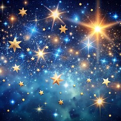 Night or dark sky with twinkle stars abstract background