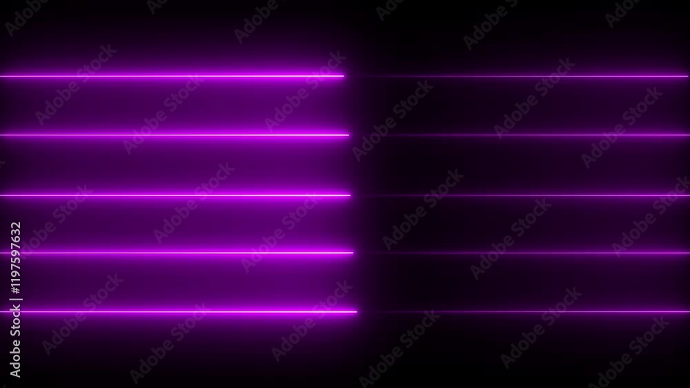 Poster abstract glowing neon lights blinking lines moving animation. colorful neon line moving on backgroun