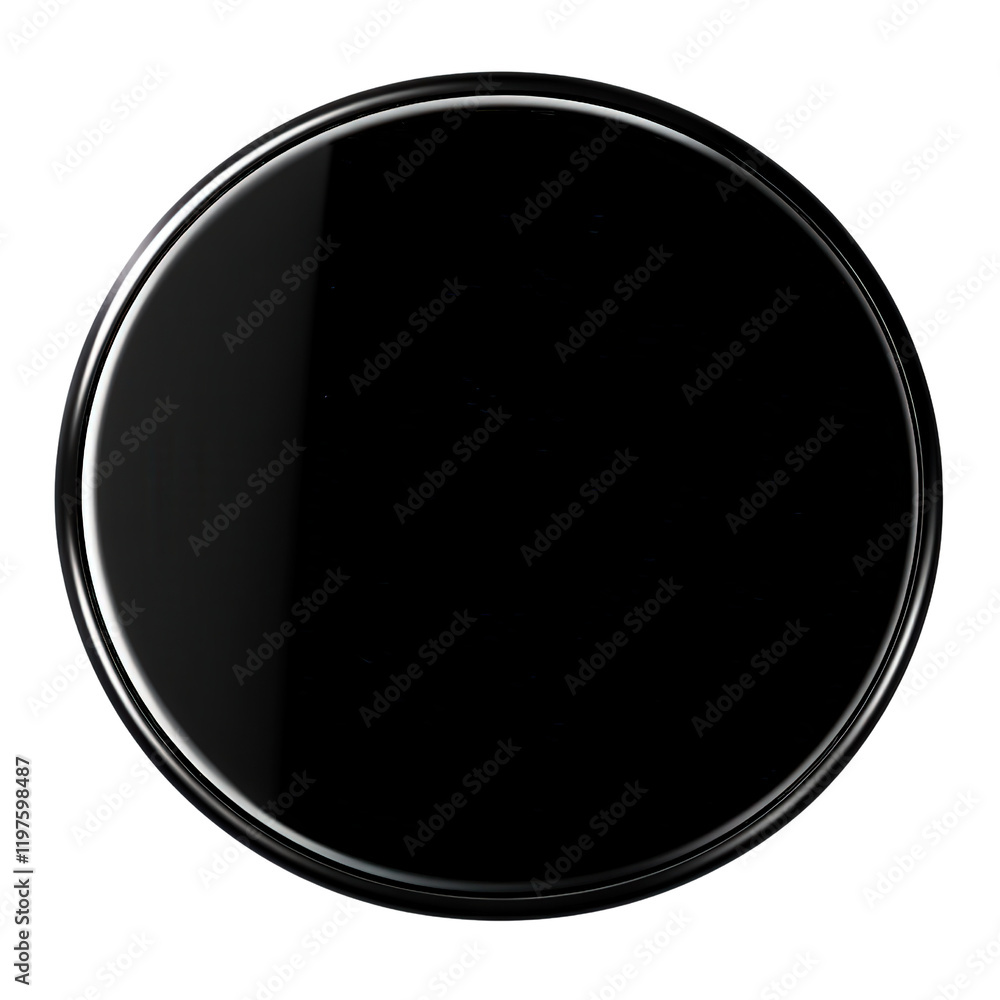 Poster black circle on a white background creating a minimalist artistic composition for design projects on