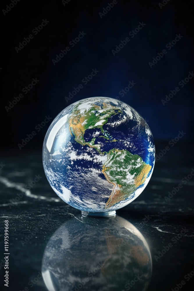 Wall mural Glass Globe on Table