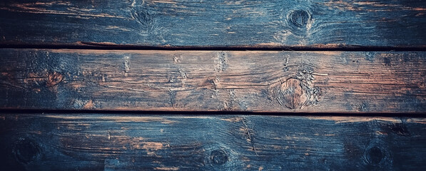 Aged Wood Texture with Blue Paint Layer