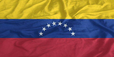 Naklejka premium Venezuela Flag Waving Close Up
