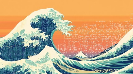 Digital Great Wave: A Modern Interpretation of Hokusai's Masterpiece