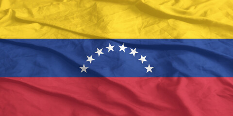 Venezuela Flag Waving Close Up