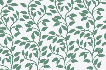 Vector abstract seamless soft green leaf pattern background design