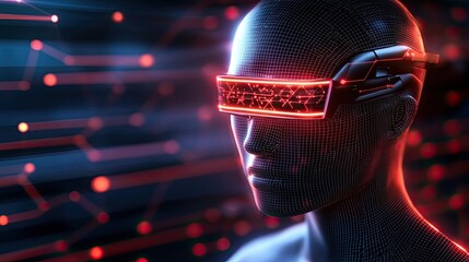 AI technologies create personalized tutoring sessions represented by holographic virtual tutors surrounded by interactive flat art-style elements and glowing neon grid patterns