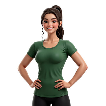 Portrait of an athletic woman in gym clothes