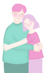 Obraz premium Couple hugging