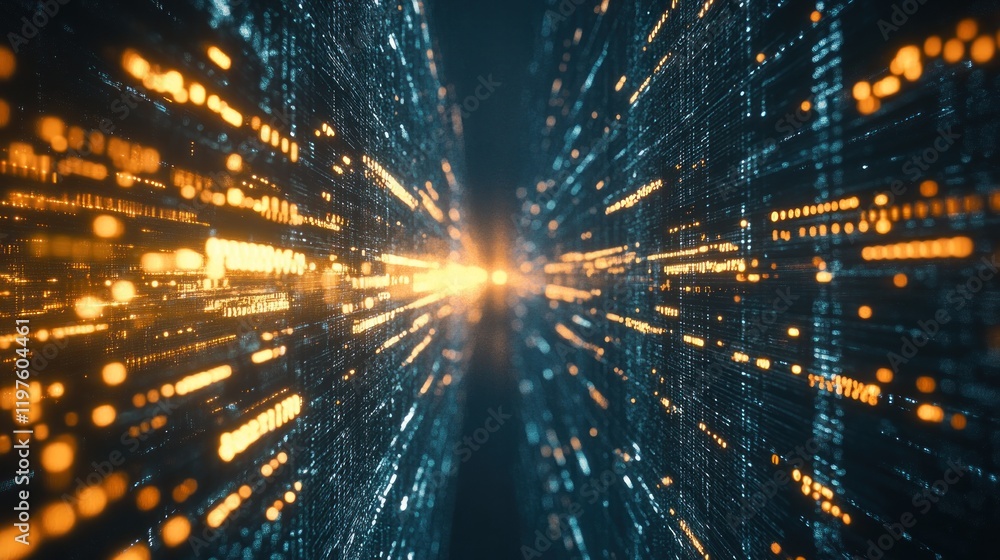 Poster digital data stream: a journey through cyberspace