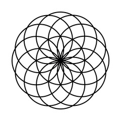 Flower of Life Geometric Sacred Symbol Design