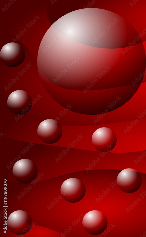 Poster abstract geometric background with gradient circles. modern design template.