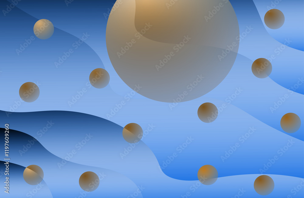 Poster abstract geometric background with gradient circles. modern design template.