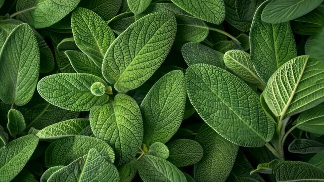 The Green Sage Leaves
