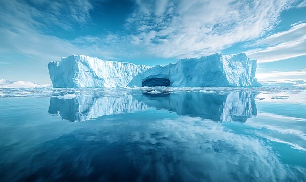 Cracked Ice Segments with a Central Water Gap, Framed by the Clear