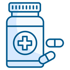 Fototapeta premium Pill Bottle Icon Element For Design