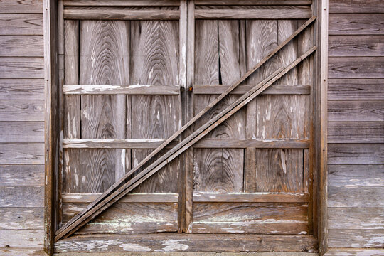 Texture: Wall made of wood from an old Japanese house