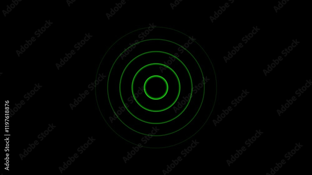 Poster technology radio wave signal animation background. digital tunnel radio wave signal with flowing bla