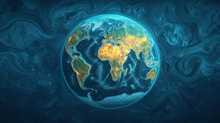 Obraz premium Vibrant depiction of Earth showcasing natural beauty and diversity.