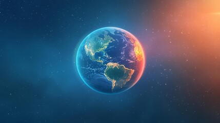 Fototapeta premium A stunning view of Earth from space, showcasing its vibrant colors.