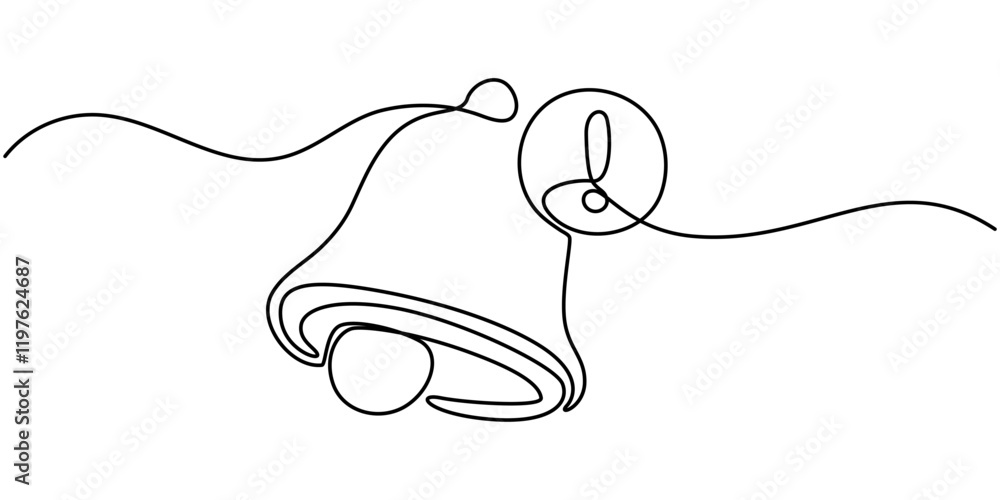 Poster continuous line drawing of fraud and scams icon. hand drawn symbol vector illustration, notification