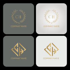 CH luxury typography letter logo. CH Creative style logo but still simple lettering and modern.