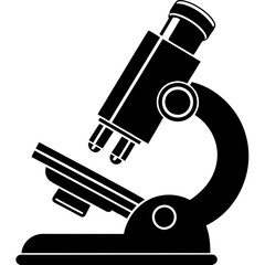 illustration of a microscope isolated