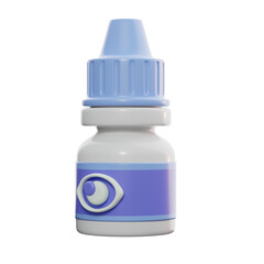 drops for eye care. 3d illustration