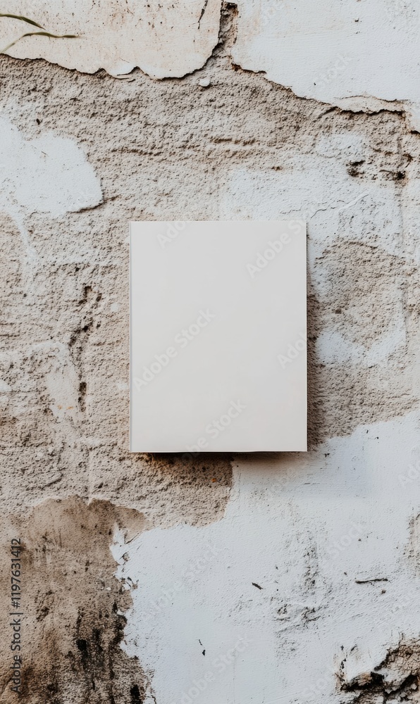 Fototapete blank canvas on textured wall inviting creativity and artistic expression in a minimalist setting. g